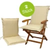 Indoba® 2 X Sitzauflage Niederlehner Premium95°C Vollwaschbar Beige 100x50 Cm