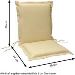 Indoba® 2 X Sitzauflage Niederlehner Premium95°C Vollwaschbar Beige 100x50 Cm 9 Indoba® 2 X Sitzauflage Niederlehner Premium95°C Vollwaschbar Beige 100x50 Cm -Vitavia Verkäufe 357018 11001300 05