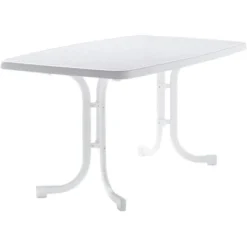 Sieger Klapptisch Rechteckig Weiß Marmordekor 150 Cm X 90 Cm