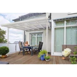 Gutta Terrassenüberdachung Bausatz Weiß 306 Cm X 306 Cm
