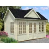 Palmako Claudia Holz-Gartenhaus Natur Satteldach Tauchgrundiert 400 Cm X 300 Cm