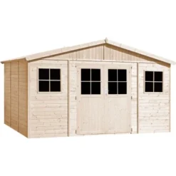 Timbela Gartenhaus Holz M331F+M331G 12m² Mit Fenstern Und Boden -Vitavia Verkäufe 3 11023400 M331FM330G S 02