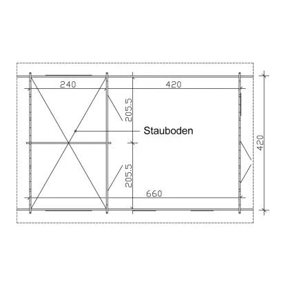 Skan Holz-Gartenhaus Bern 4 Basishaus B X T 420 Cm X 660 Cm 8 Skan Holz-Gartenhaus Bern 4 Basishaus B X T 420 Cm X 660 Cm – Bild 8