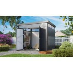 Pergart Gerätehaus Rheinfelden 108 Anthrazit 290 Cm X 245 Cm X 226 Cm -Vitavia Verkäufe 4005717249847 2298 AB 02