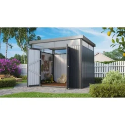 Pergart Gerätehaus Rheinfelden 108 Anthrazit 290 Cm X 245 Cm X 226 Cm -Vitavia Verkäufe 4005717249847 2298 AB 03