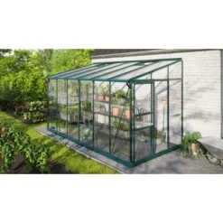 Vitavia Anlehn-Gewächshaus Ida 7800 ESG/HKP Smaragd 386,5 X 220,8 X 201,4 Cm -Vitavia Verkäufe 4005717251499 2298 AB 02
