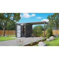 Pergart Gerätehaus Rheinfelden 108 Mit Schleppdach Anthrazit 576 X 245 X 226 Cm -Vitavia Verkäufe 4005717251529 2298 AB 01