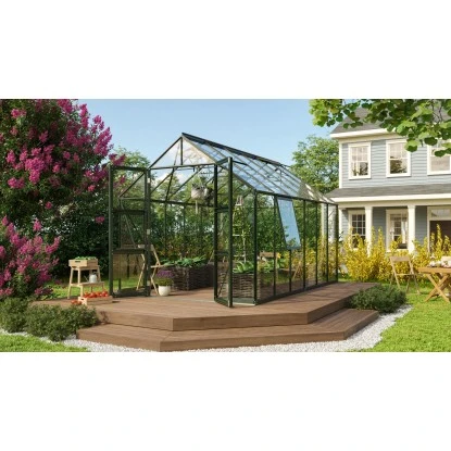 Vitavia Gewächshaus Olymp 9900 ESG 3 Mm - Smaragd Vorzugsset 1 Vitavia Gewächshaus Olymp 9900 ESG 3 Mm - Smaragd Vorzugsset