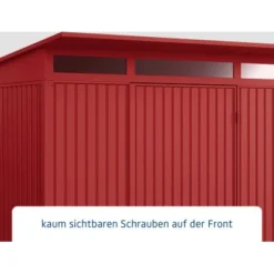 Ecostar Gerätehaus Trend Mit Pultdach Typ 1 RAL3004 Purpurrot Einzeltür -Vitavia Verkäufe 4005954382949 4860 004