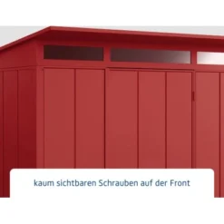 Ecostar Gerätehaus Elegant Mit Pultdach Typ 1 RAL3004 Purpurrot Einzeltür -Vitavia Verkäufe 4005954394201 4860 004