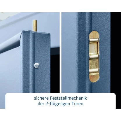 Ecostar Gerätehaus Elegant Mit Pultdach Typ 1 RAL5014 Taubenblau Einzeltür 5 Ecostar Gerätehaus Elegant Mit Pultdach Typ 1 RAL5014 Taubenblau Einzeltür – Bild 5
