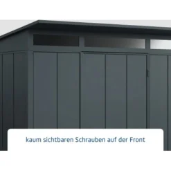 Ecostar Gerätehaus Elegant Mit Pultdach Typ 1 RAL7016 Anthrazitgrau Einzeltür -Vitavia Verkäufe 4005954394232 4860 004