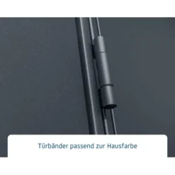 Ecostar Gerätehaus Elegant Mit Pultdach Typ 1 RAL7016 Anthrazitgrau Einzeltür -Vitavia Verkäufe 4005954394232 4860 006