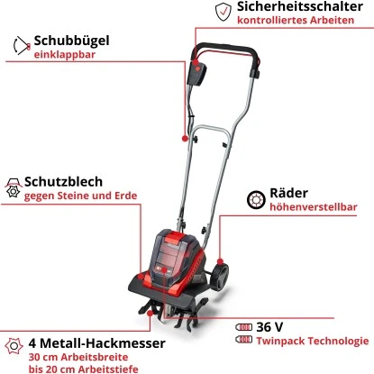 Einhell Akku-Bodenhacke GE-CR 30 Li Solo 2 Einhell Akku-Bodenhacke GE-CR 30 Li Solo – Bild 2