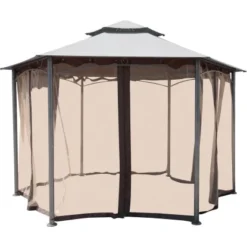 Moskitonetz Für Pavillon Laurel Bay 198 Cm X 196 Cm Schwarz 6 Stk.
