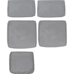 (Ersatz-)Kissenhüllen-Set Für Hopevale Sofa-Lounge-Set Grau 5-teilig