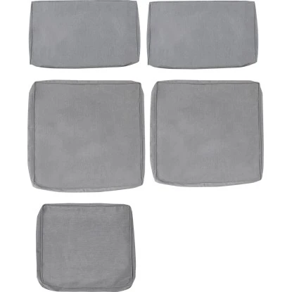 (Ersatz-)Kissenhüllen-Set Für Hopevale Sofa-Lounge-Set Grau 5-teilig 1 (Ersatz-)Kissenhüllen-Set Für Hopevale Sofa-Lounge-Set Grau 5-teilig