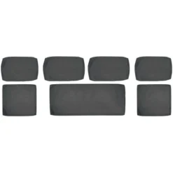 (Ersatz-)Kissenhüllen-Set Für Junee Lounge-Sofa-Set Wicker Anthrazit 7-teilig