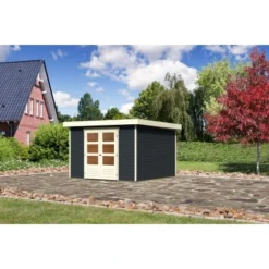 Karibu Gartenhaus Boras 6 Anthrazit 302 Cm X 306 Cm