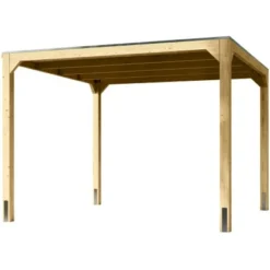 Karibu Fyrkant Pavillon Naturbelassen 320 Cm X 320 Cm -Vitavia Verkäufe 4010090487717 3739 5