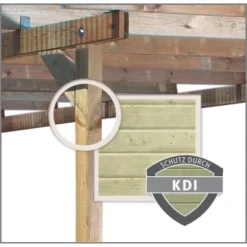 Karibu Fyrkant Pavillon Naturbelassen 320 Cm X 320 Cm -Vitavia Verkäufe 4010090487717 3739 6