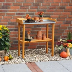 Pflanztisch Mit Verzinkter Arbeitsfläche 84 Cm X 38 Cm X 90 Cm -Vitavia Verkäufe 4012379353416 4401 3