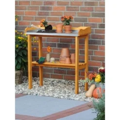 Pflanztisch Mit Verzinkter Arbeitsfläche 84 Cm X 38 Cm X 90 Cm -Vitavia Verkäufe 4012379353416 4401 6