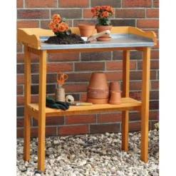 Pflanztisch Mit Verzinkter Arbeitsfläche 84 Cm X 38 Cm X 90 Cm -Vitavia Verkäufe 4012379353416 4401 7