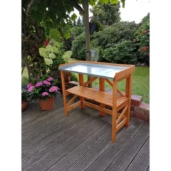 Pflanztisch Klappbar Mit Verzinkter Arbeitsfläche 45 Cm X 97 Cm X 88 Cm
