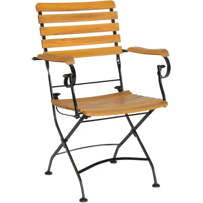 Acamp Set 2x Klappsessel Lindau Teak-Schwarz FSC® 1 Acamp Set 2x Klappsessel Lindau Teak-Schwarz FSC®