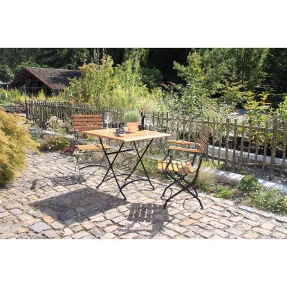 Acamp Set 2x Klappsessel Lindau Teak-Schwarz FSC® 4 Acamp Set 2x Klappsessel Lindau Teak-Schwarz FSC® – Bild 4