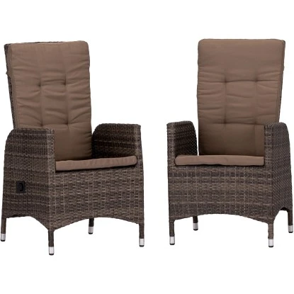 Acamp Set 2x Armsessel Ciro 58 Cm X 58 Cm X 108 Cm Grau-Taupe 1 Acamp Set 2x Armsessel Ciro 58 Cm X 58 Cm X 108 Cm Grau-Taupe