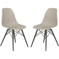 Acamp Set 2x Schalenstuhl New York 61 Cm X 61 Cm X 80 Cm Anthrazit