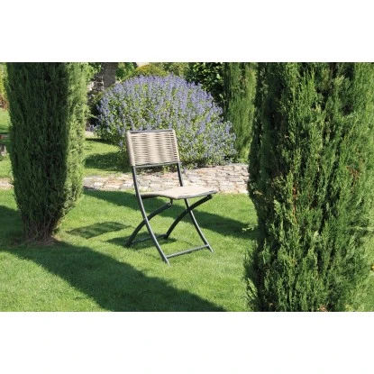 Acamp Set 2x Klappstuhl Ropa 45 Cm X 52 Cm X 85 Cm Anthrazit-Taupe 2 Acamp Set 2x Klappstuhl Ropa 45 Cm X 52 Cm X 85 Cm Anthrazit-Taupe – Bild 2