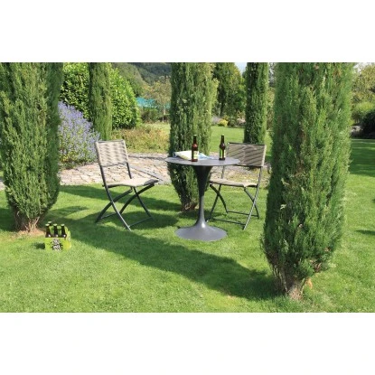 Acamp Set 2x Klappstuhl Ropa 45 Cm X 52 Cm X 85 Cm Anthrazit-Taupe 4 Acamp Set 2x Klappstuhl Ropa 45 Cm X 52 Cm X 85 Cm Anthrazit-Taupe – Bild 4