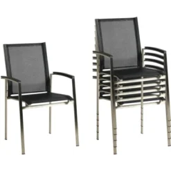 Acamp Set 2x Stapelsessel Auris Edelstahl-Nero 14 Acamp Set 2x Stapelsessel Auris Edelstahl-Nero -Vitavia Verkäufe 4013556406604 3355 08