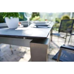 Acamp Set 4x Stapelsessel Auris Tisch Auris 200x100 Cm Edelstahl-Metalica Dark 15 Acamp Set 4x Stapelsessel Auris Tisch Auris 200x100 Cm Edelstahl-Metalica Dark -Vitavia Verkäufe 4013556500227 3459 03