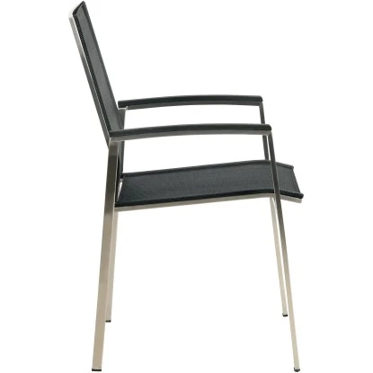 Acamp Set 4x Stapelsessel Auris Tisch Auris 200x100 Cm Edelstahl-Metalica Dark 11 Acamp Set 4x Stapelsessel Auris Tisch Auris 200x100 Cm Edelstahl-Metalica Dark – Bild 11