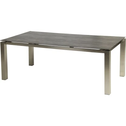 Acamp Set 4x Stapelsessel Auris Tisch Auris 200x100 Cm Edelstahl-Metalica Dark 3 Acamp Set 4x Stapelsessel Auris Tisch Auris 200x100 Cm Edelstahl-Metalica Dark – Bild 3