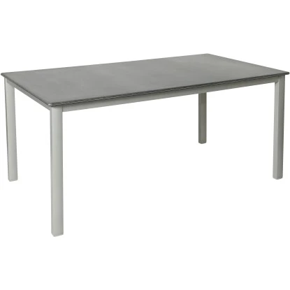 Acamp Set 4x Stapelsessel Urban 1x Tisch Acaplan Loft 160x90 Cm Platin-Schiefer 2 Acamp Set 4x Stapelsessel Urban 1x Tisch Acaplan Loft 160x90 Cm Platin-Schiefer – Bild 2