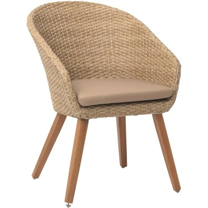 Acamp Set 4x Armsessel Atacama 1x Tisch Atacama 180 Cm X 90 Cm Teak 2 Acamp Set 4x Armsessel Atacama 1x Tisch Atacama 180 Cm X 90 Cm Teak – Bild 2