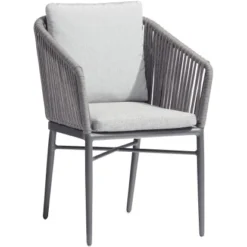 Acamp Set 4x Stapelsessel Manhattan 1x Tisch Boulevard 120 Cm X 80 Cm Anthrazit -Vitavia Verkäufe 4013556501019 3997 03