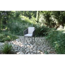 Acamp Set 4x Stapelsessel Manhattan 1x Tisch Boulevard 120 Cm X 80 Cm Anthrazit -Vitavia Verkäufe 4013556501019 3999 05