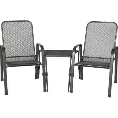 Acamp Set 2x Stapelsessel Astor 1x Beistelltisch Astor Anthrazit 2 Acamp Set 2x Stapelsessel Astor 1x Beistelltisch Astor Anthrazit – Bild 2