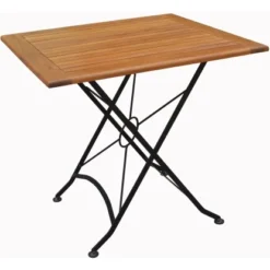 Acamp Set Lindau 2x Stuhl 1x Tisch 80 Cm X 80 Cm Teak-Schwarz -Vitavia Verkäufe 4013556501170 4120 03