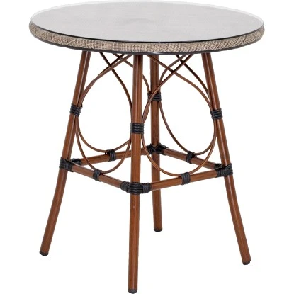 Acamp Set 4x Sessel Maui 1x Tisch Maui Ø 70 Cm Bambus-Cappuccino 3 Acamp Set 4x Sessel Maui 1x Tisch Maui Ø 70 Cm Bambus-Cappuccino – Bild 3