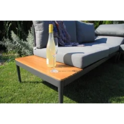 Acamp Loungegruppe Paros Anthrazit-Teak FSC® -Vitavia Verkäufe 4013556562706 4383 06