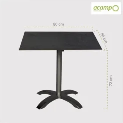 Acamp HPL Tisch Acaplan 80 Cm X 80 Cm Anthrazit-Cemento -Vitavia Verkäufe 4013556563611 4463 05