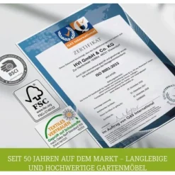 Acamp HPL Tisch Acaplan 80 Cm X 80 Cm Anthrazit-Cemento -Vitavia Verkäufe 4013556563611 4465 07