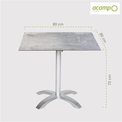 Acamp HPL Tisch Acaplan 80 Cm X 80 Cm Platin-Cemento 5 Acamp HPL Tisch Acaplan 80 Cm X 80 Cm Platin-Cemento – Bild 5